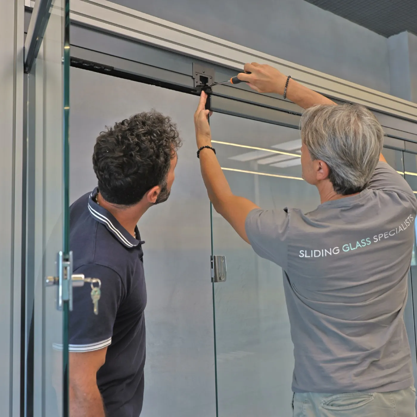 An MC Slide system fitted in the HD-Emia classroom for the practical part of the course