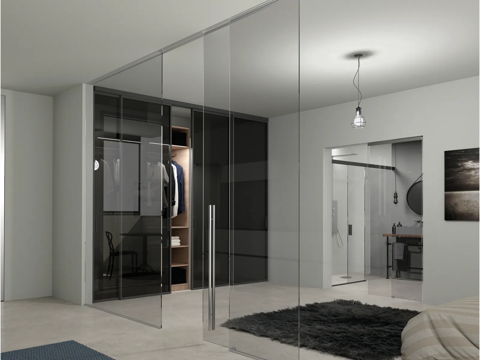 Ante Casper raso soffitto davanti a una cabina armadio