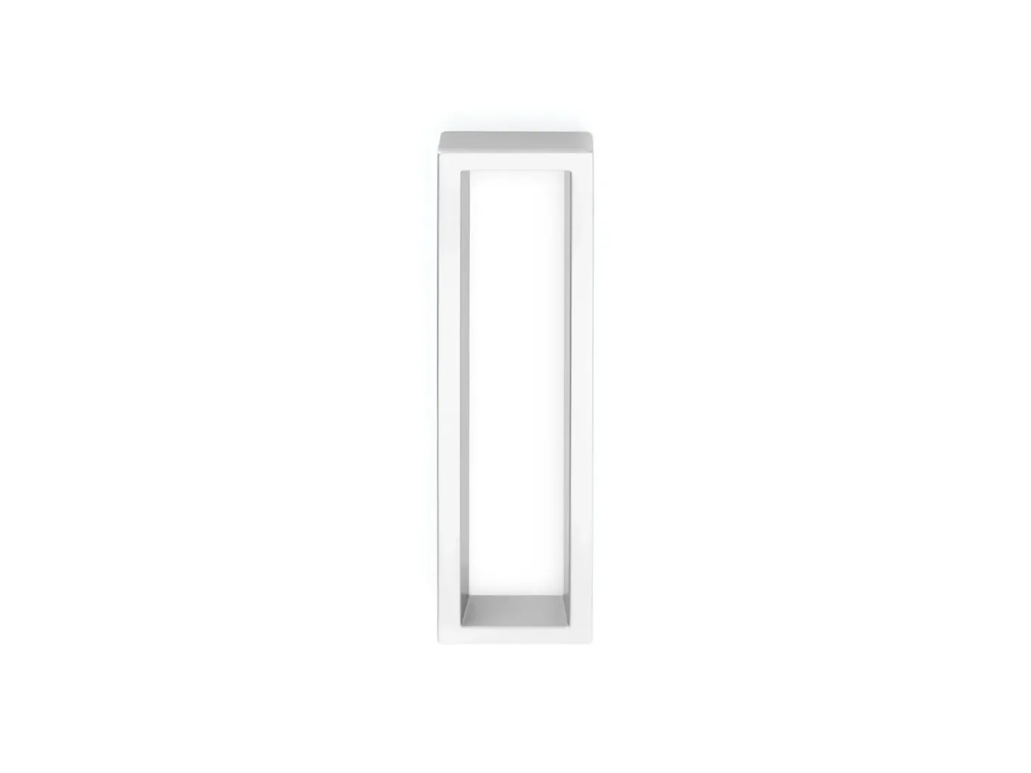 Rectangular recessed handle for glass panel